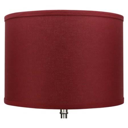 14x22 Linen Drum Lamp Shade Red Barrel Studio Color: Nickel/Brick