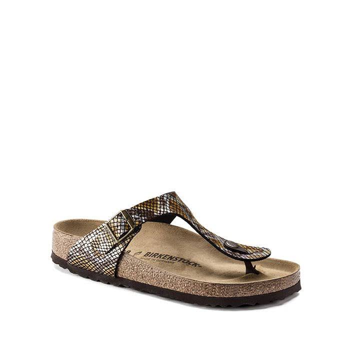 Birkenstock Gizeh MF Sandals Brown Women, Size 37.0
