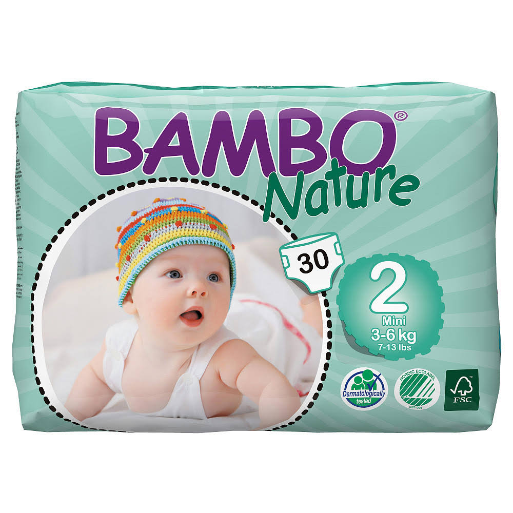 Bambo Nature Baby Classic Diapers, Size 2 - 6 pack, 30 count each