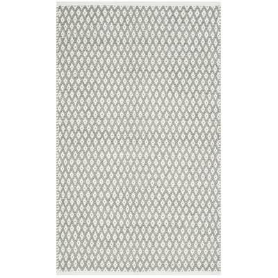 Tennie Geometric Handmade Flatweave Cotton Gray Area Rug Wrought Studio Rug Size: Rectangle 2&6x22 x 4&