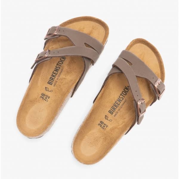 Birkenstock Yao Birko-Flor Nubuck Ladies Sandals - Mocha