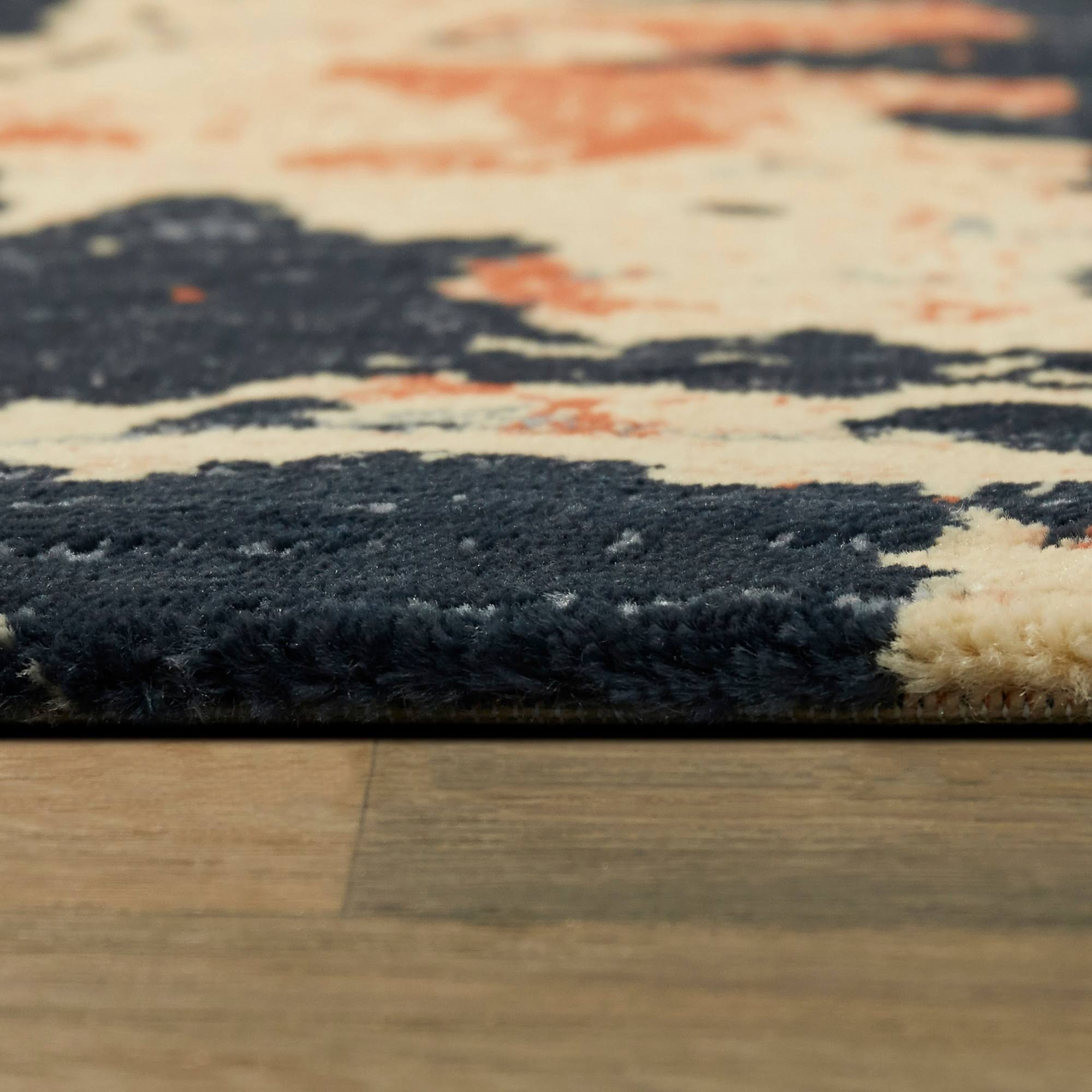 BALTA Olsen Navy/Burnt Orange 5 ft. x 7 ft. Abstract Area Rug