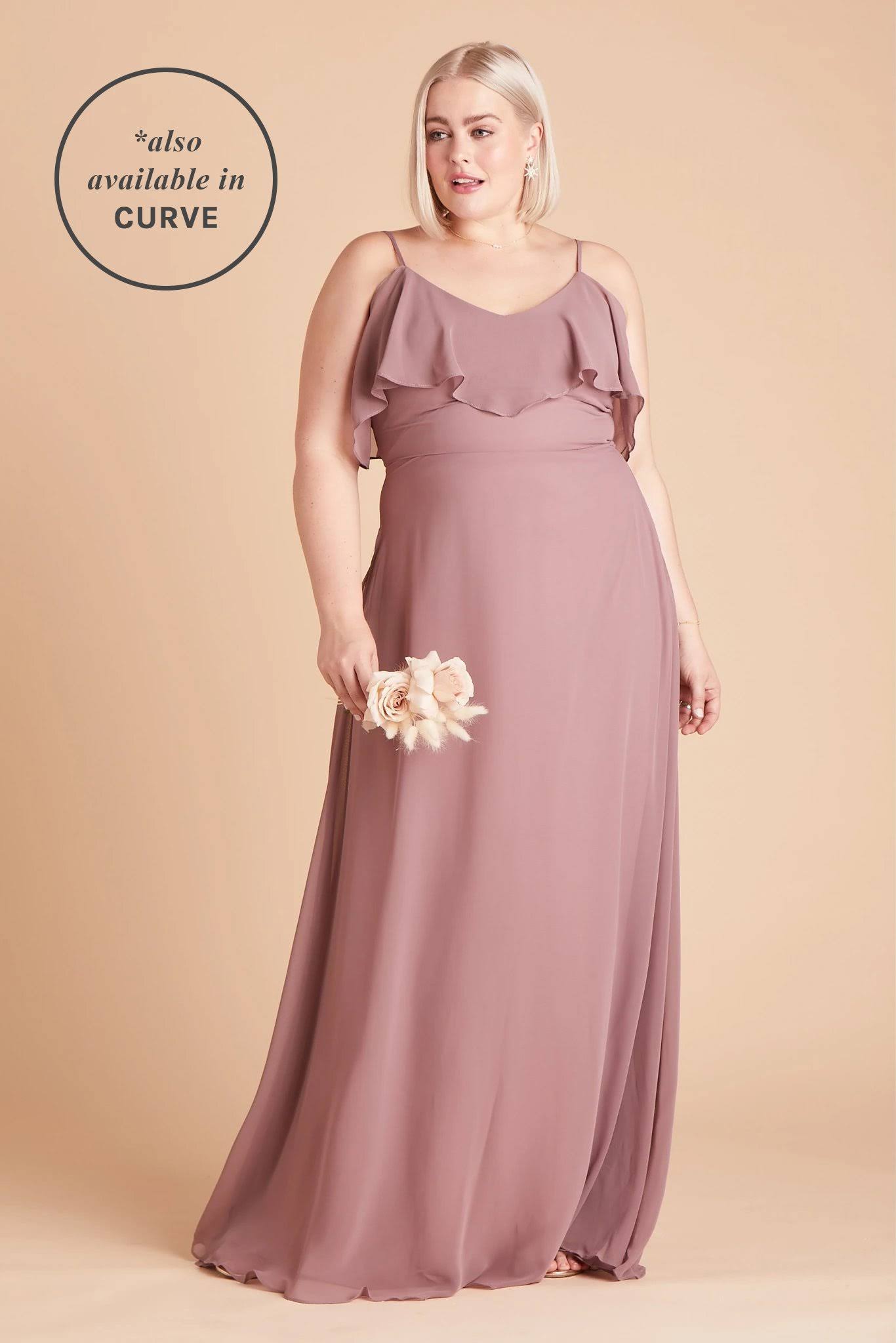 Birdy Grey Jane Convertible Chiffon Bridesmaid Dress in Dark Mauve M / Dark Mauve / No Slit