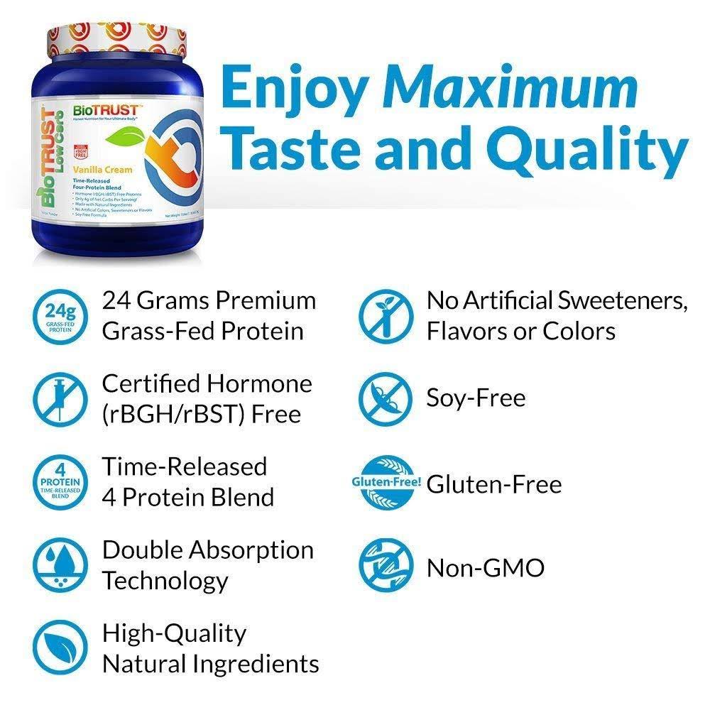BioTRUST Low Carb Grass-Fed Protein Powder - Vanilla Cream