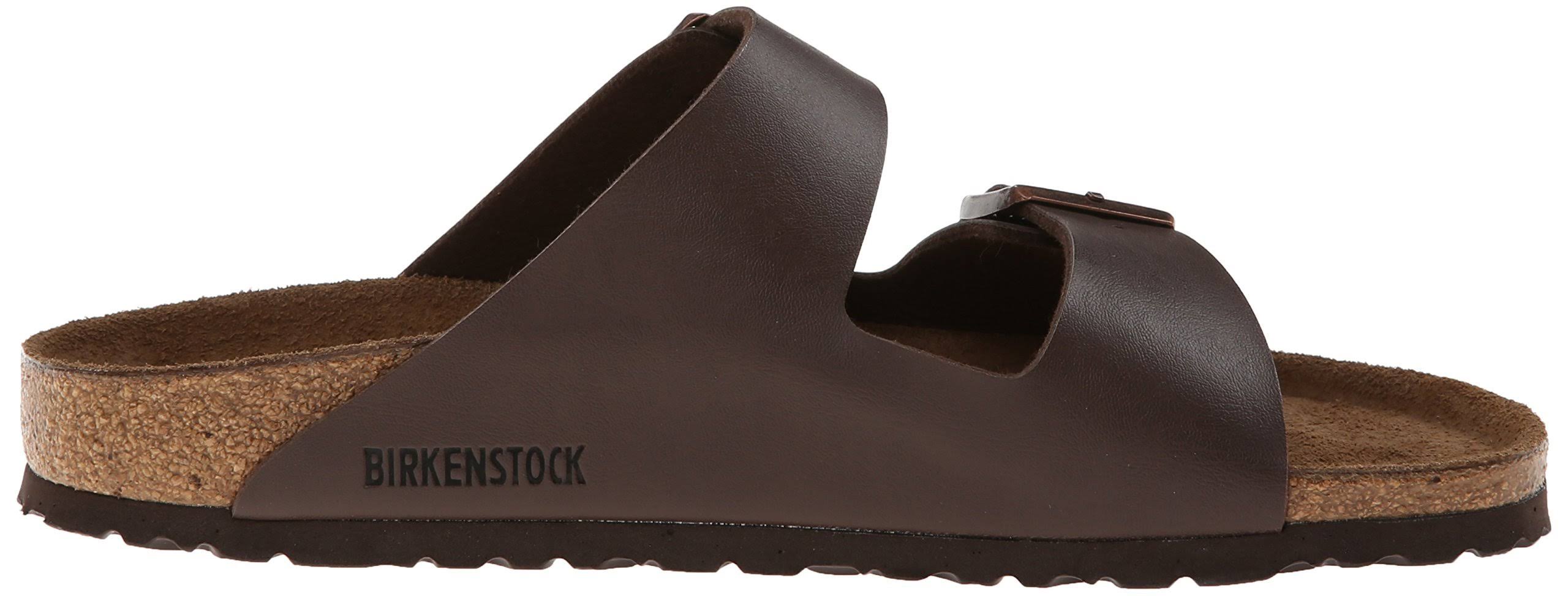Birkenstock Men's Arizona Birko 2-Band Sandal, Brown, 9