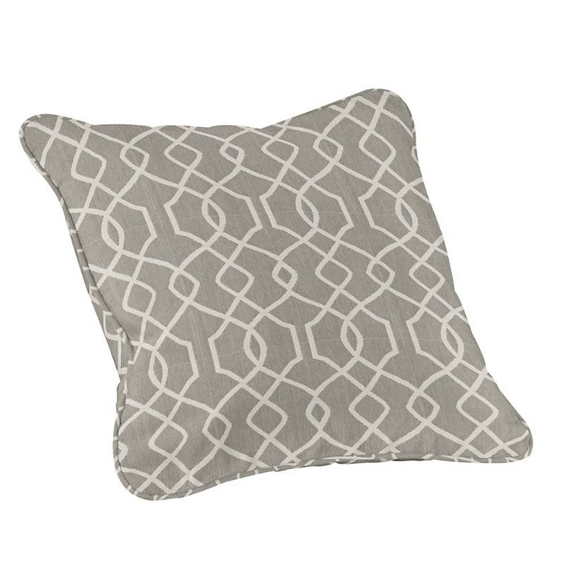 Outdoor Fashion Throw Pillow - Select Colors Lattice Taupe 12x22 x 20x22 - Ballard Designs