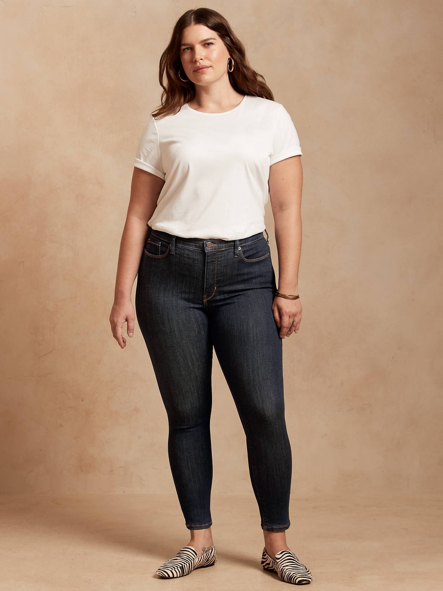 Banana Republic Women's Mid-Rise Skinny Soft Sculpt Jean Dark Rinse Size 27 Regular