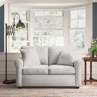Wolsingham 60x22 Rolled Arm Loveseat with Reversible Cushions Birch Lane Body Fabric: Sustain Dursky Ivory