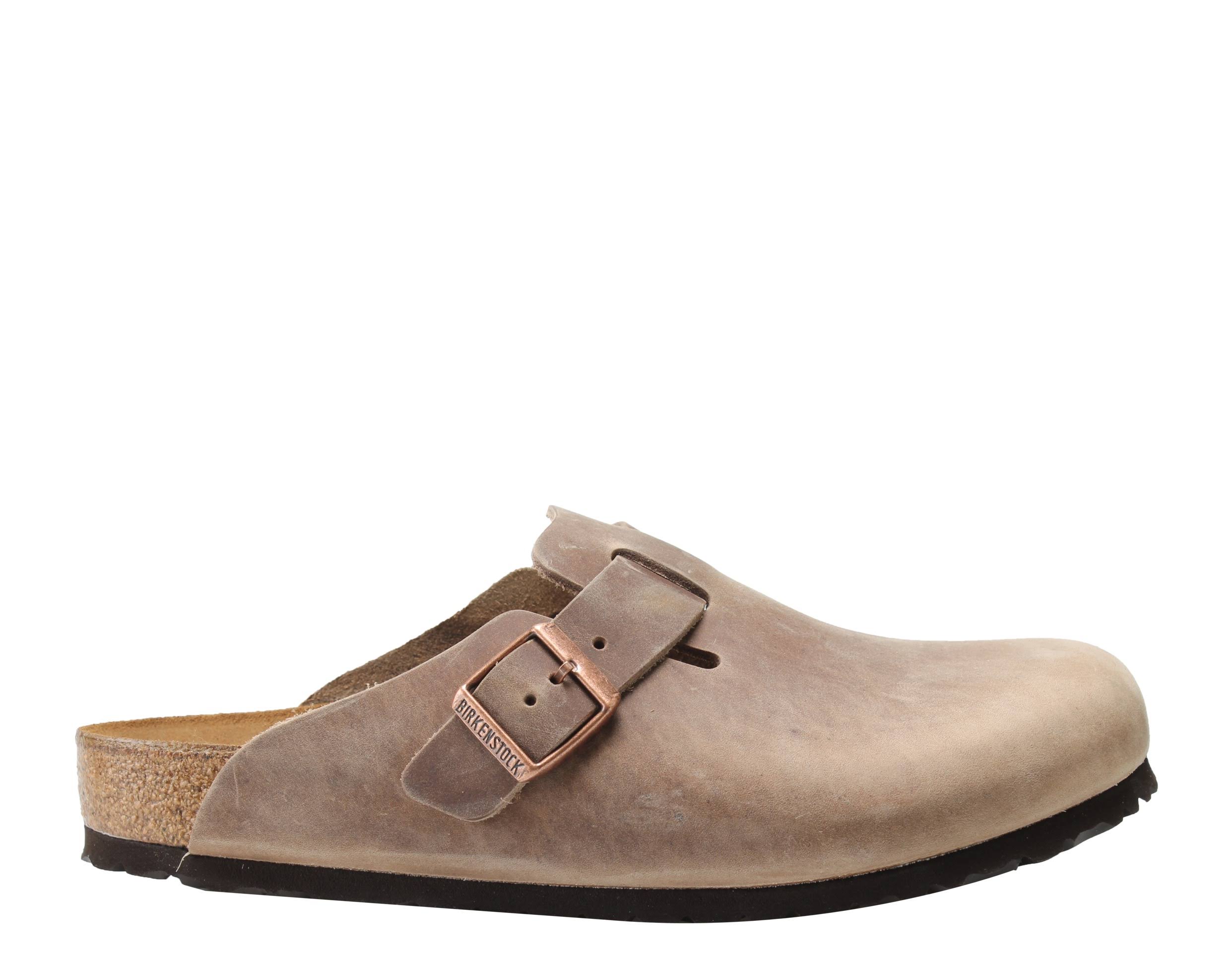 Birkenstock Boston Oiled Leather Tobacco Brown Clogs
