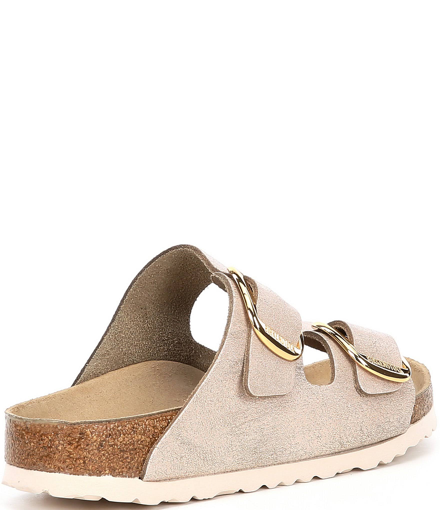 Women's Birkenstock Arizona Big Buckle Narrow Sandals - Washed Metallic Rose / 41