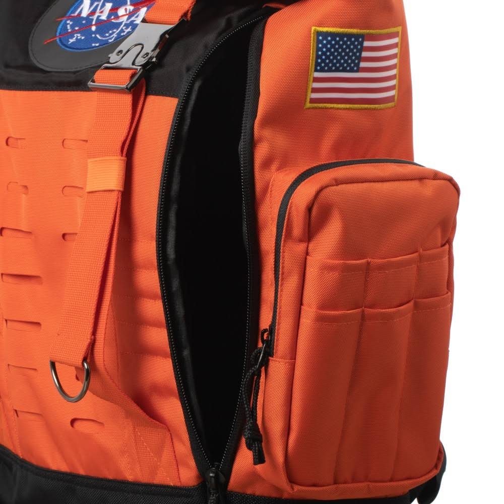 NASA Orange Flight Suit Rolltop Backpack with Patches