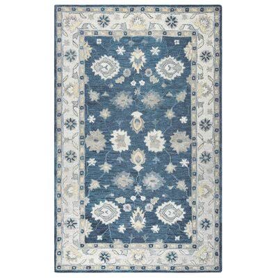 Birch Lane Heritage Leone Oriental Hand-Tufted Wool Blue/Beige Area Rug Rug Size: Rectangle 8& x 10&