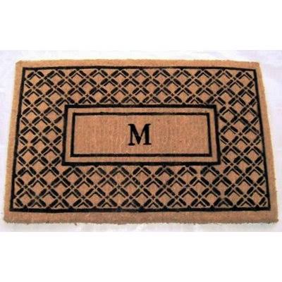 Belamy Monogrammed Welcome Outdoor Door Mat Birch Lane Mat Size: 2&6x22 x 4&, Letter: F