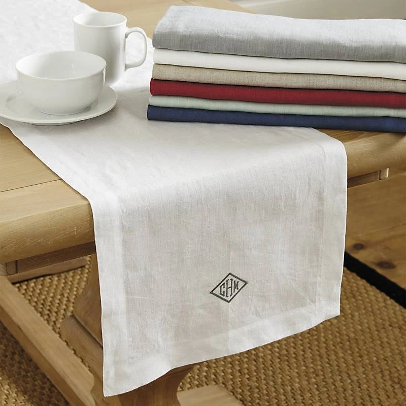 Marseille Linen Table Runner Natural 16x22 x 90x22 - Ballard Designs