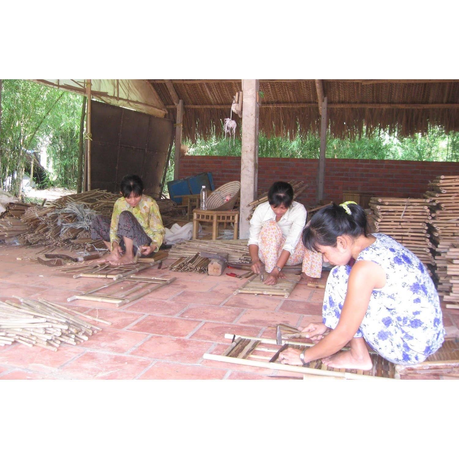 Bamboo54 Orange Scene Curtain