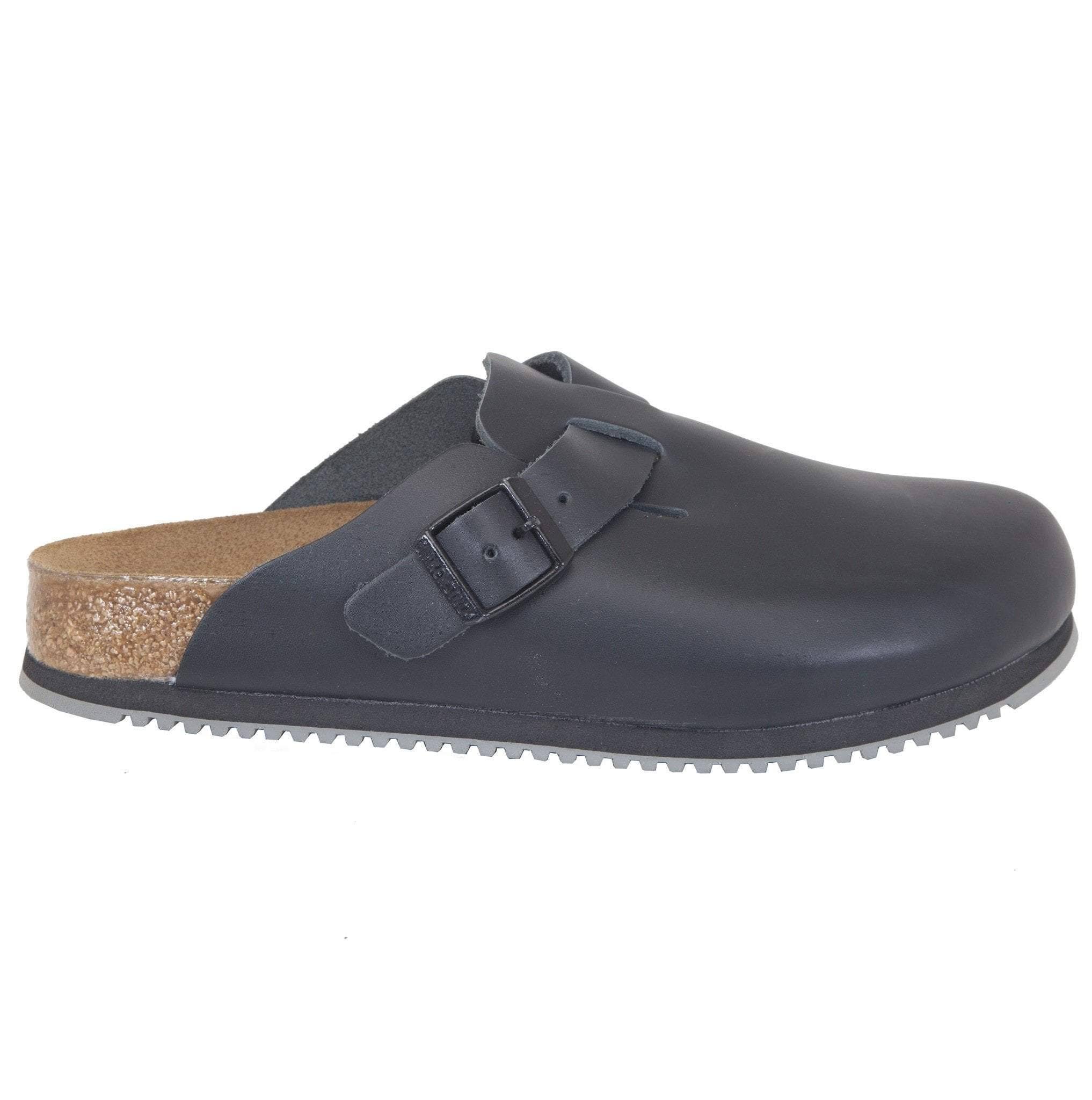 Birkenstock Boston Super Grip Black Leather / 45 / Regular