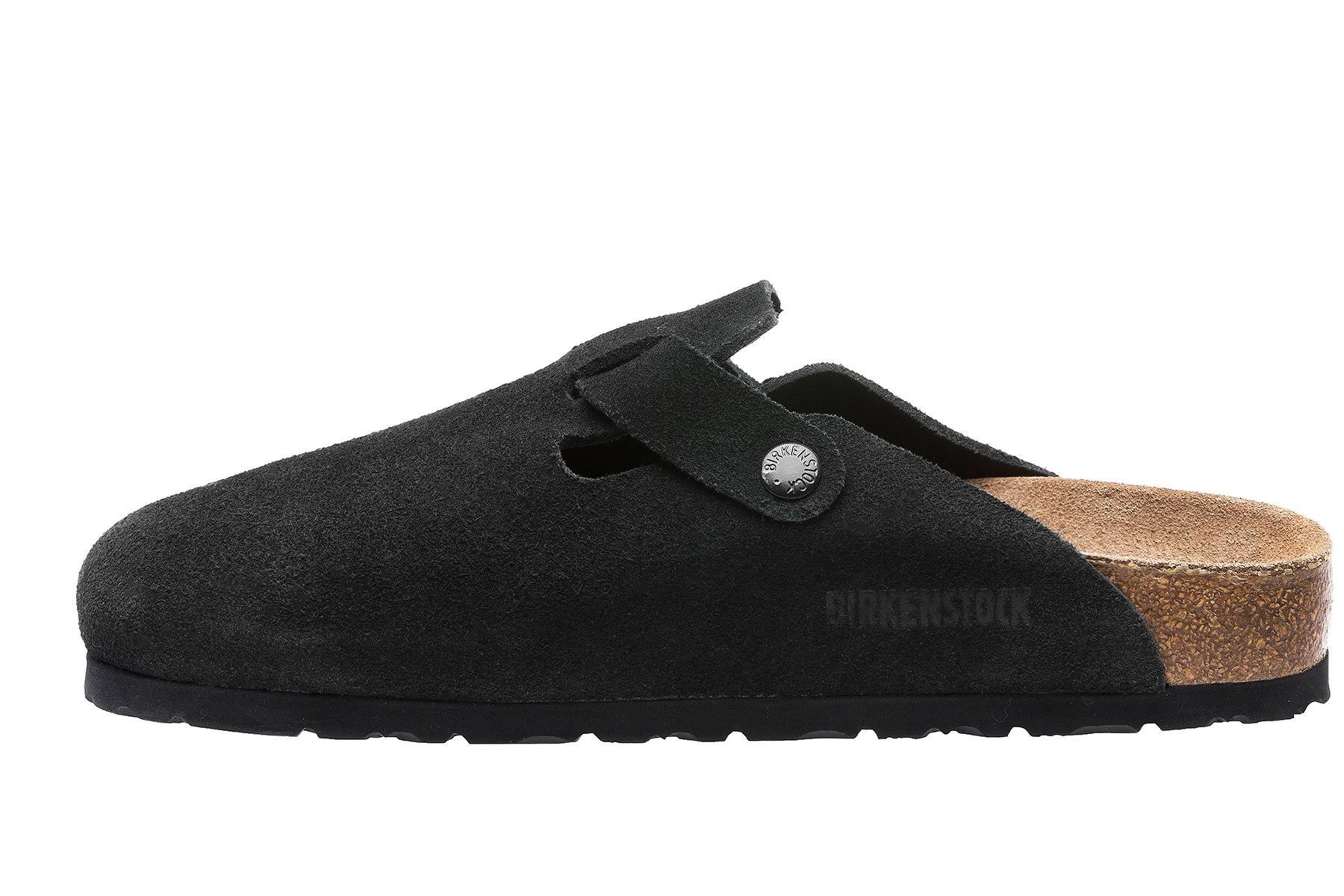 Birkenstock Boston Soft Footbed - Black Suede Size 36