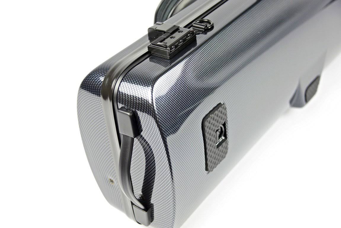 BAM 2011XL Hightech Oblong Violin Case with Pocket Black Carbon