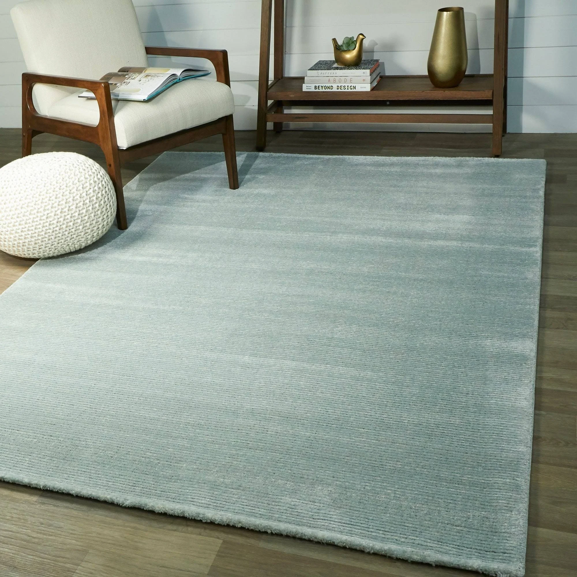 Balta Kincaid Teal 5 ft. x 7 ft. Textured Area Rug, Blue