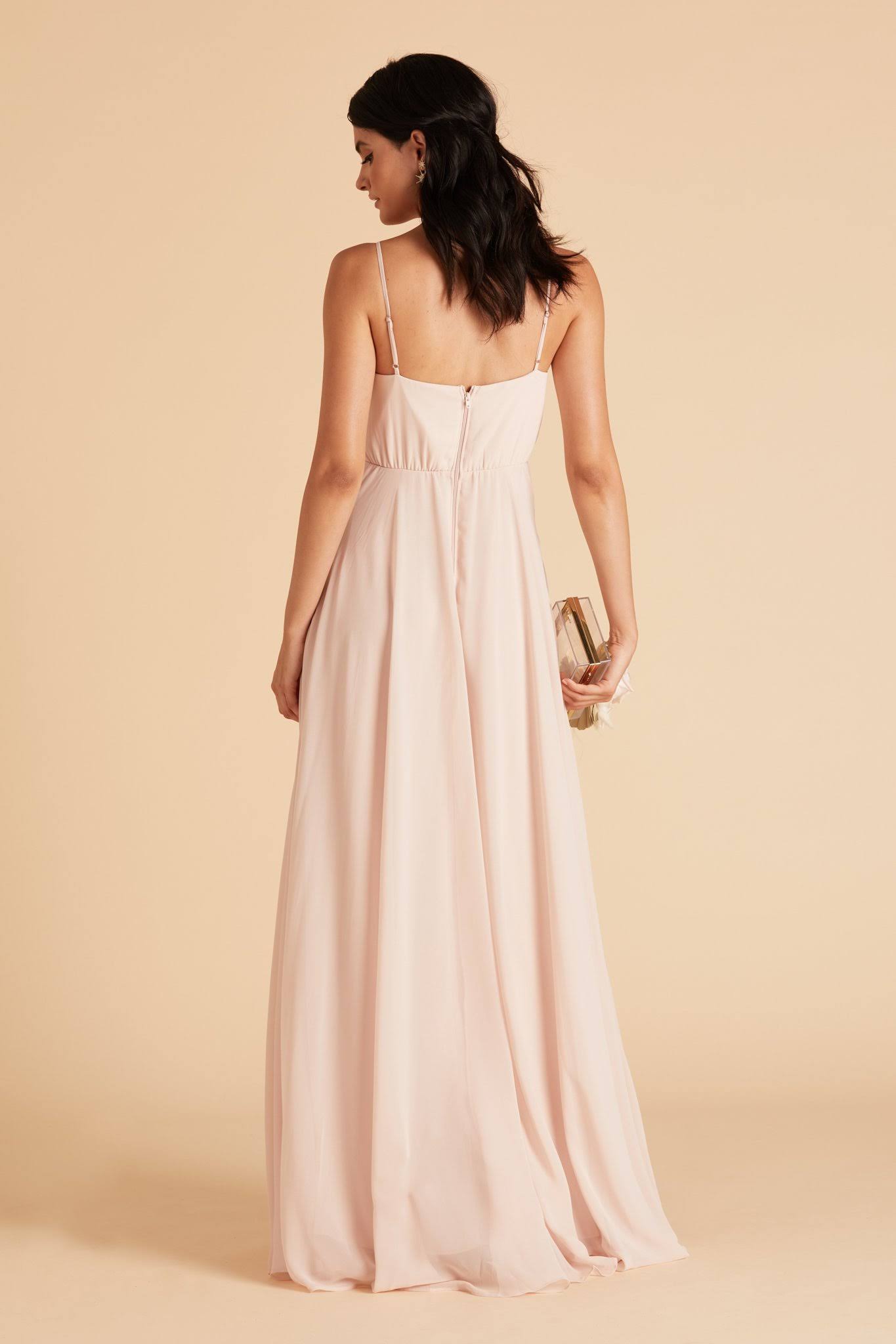 Birdy Grey Kaia Chiffon Bridesmaid Dress in Pale Blush S / Pale Blush