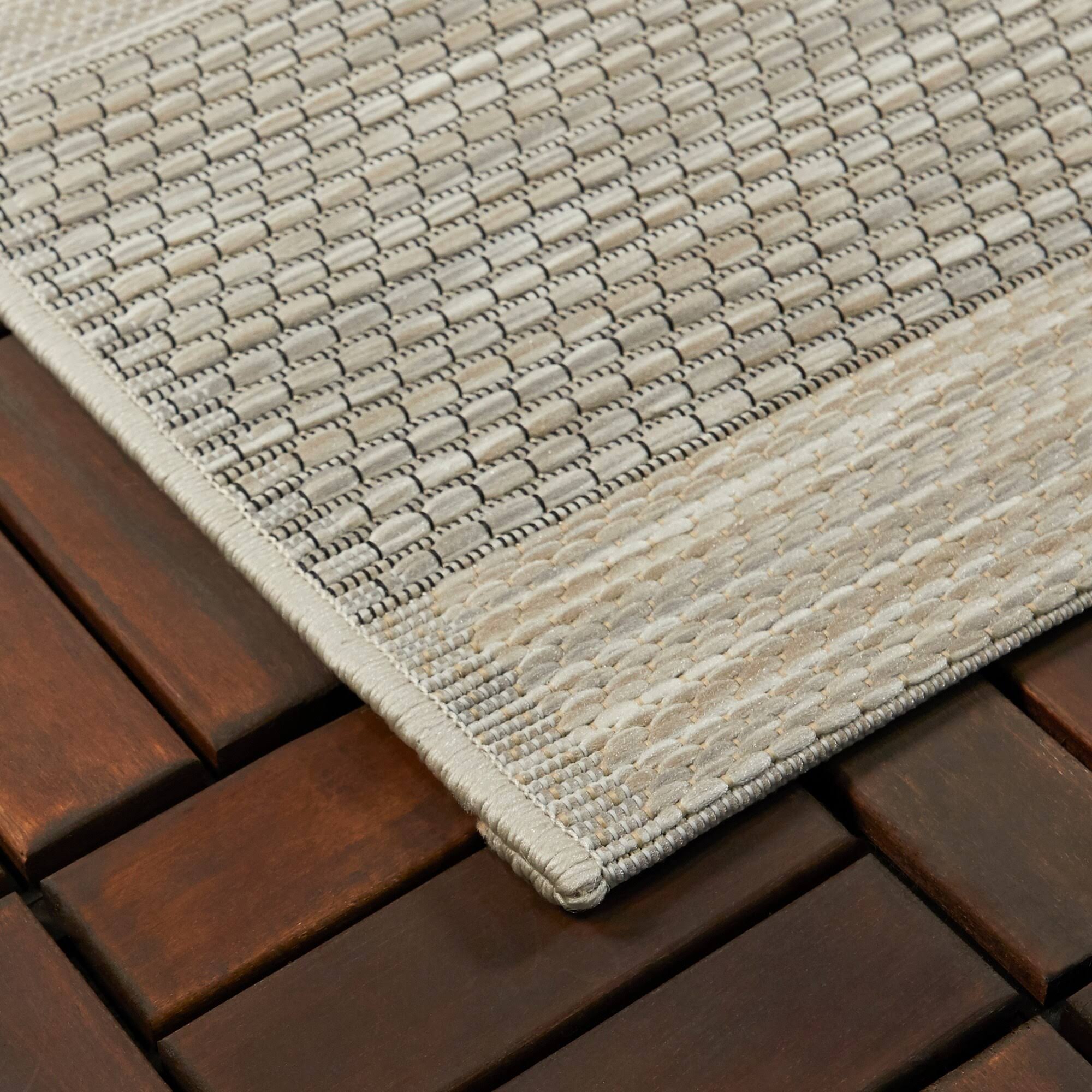 BALTA Jonson Beige 5 ft. x 7 ft. Transitional Flatweave Indoor/Outdoor Area Rug