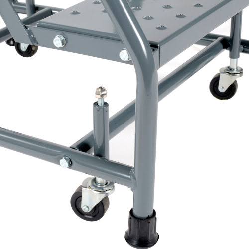 Perforated 16x22W 3 Step Steel Rolling Ladder 10x22D Top Step - H318P