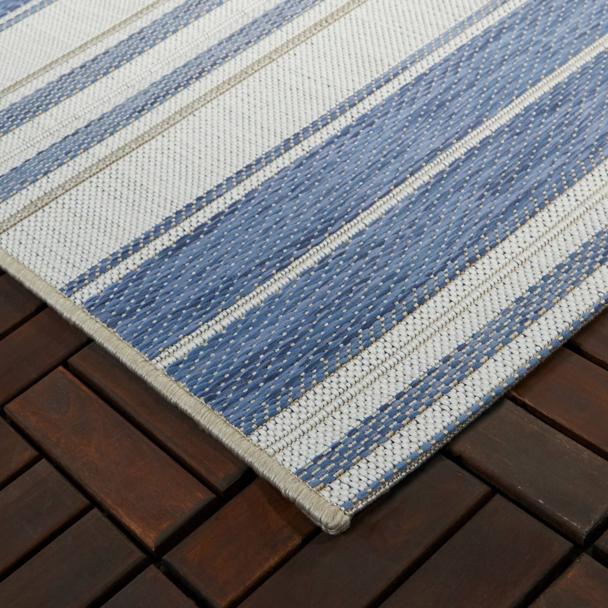 BALTA Alexie Grey 5 ft. x 7 ft. Stripe Indoor/Outdoor Area Rug