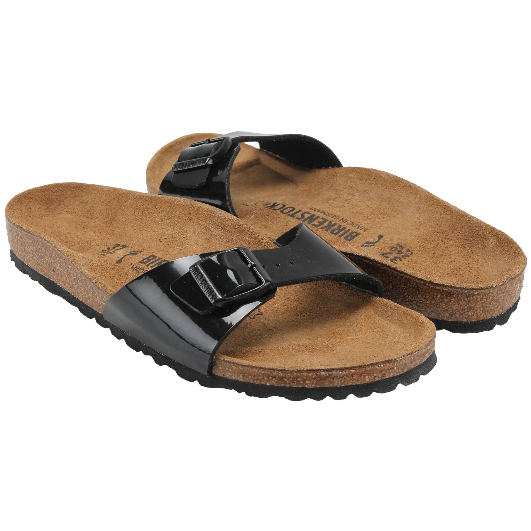 Birkenstock Women's Madrid Black Patent Birko-Flor
