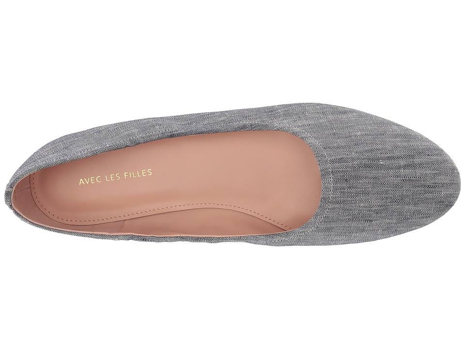 avec Les Filles Womens Myrina Denim Slip on Ballet Flats