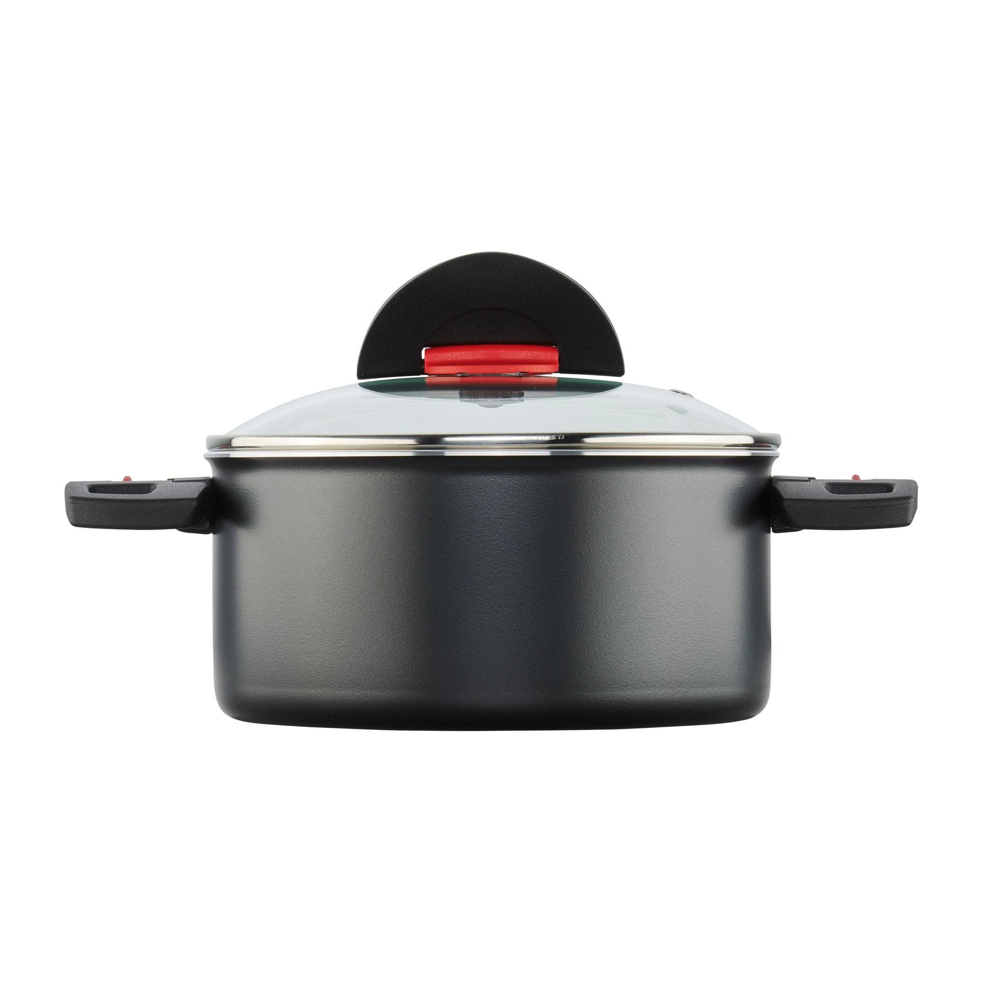 Ballarini Click & Cook Nonstick Dutch Oven w/Lid - Black - 5.75-qt