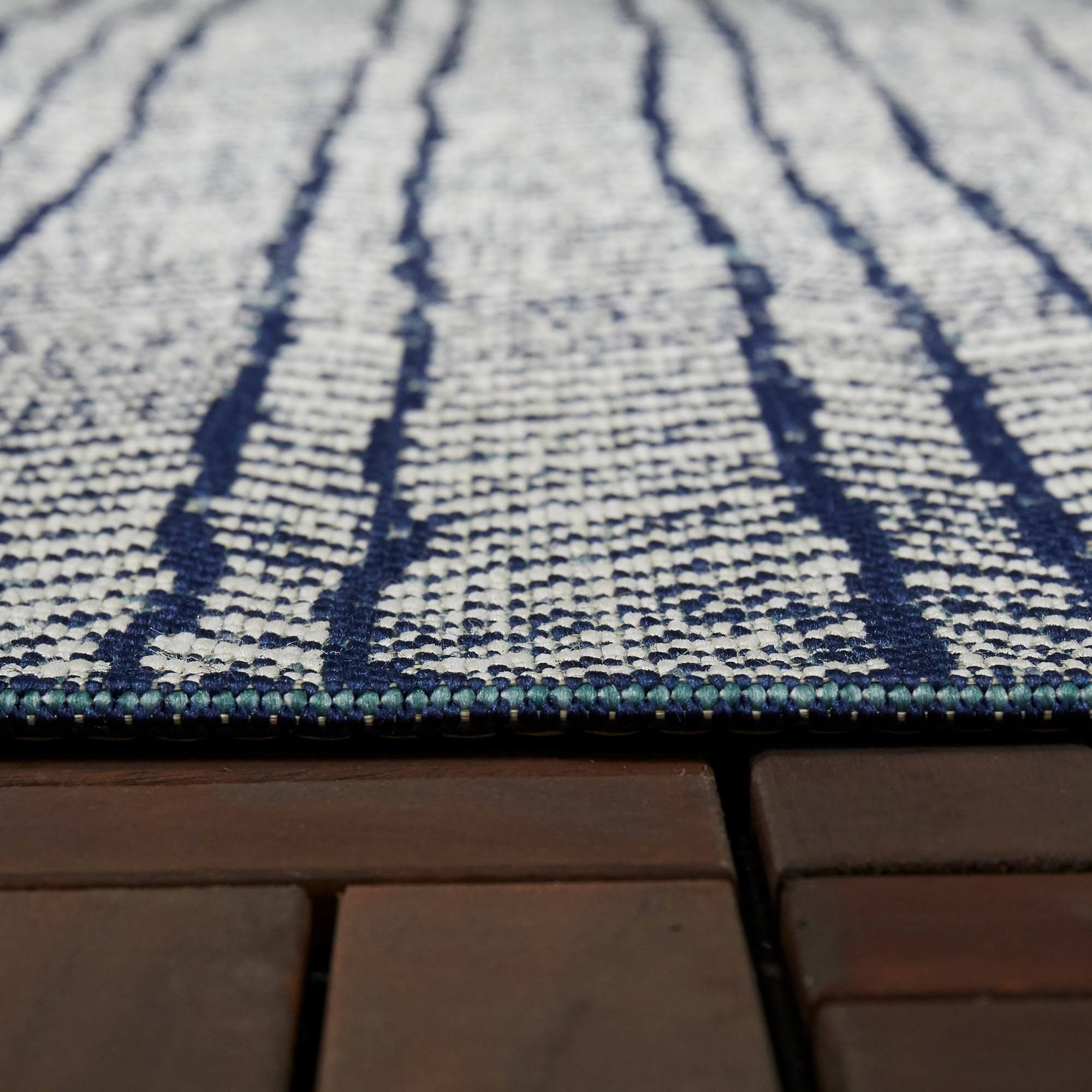 BALTA Yates Navy 8 ft. x 10 ft. Contemporary Indoor/Outdoor Area Rug, Blue