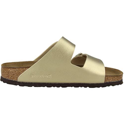 Birkenstock Arizona Birko Flor Womens Gold Sandals EU 38