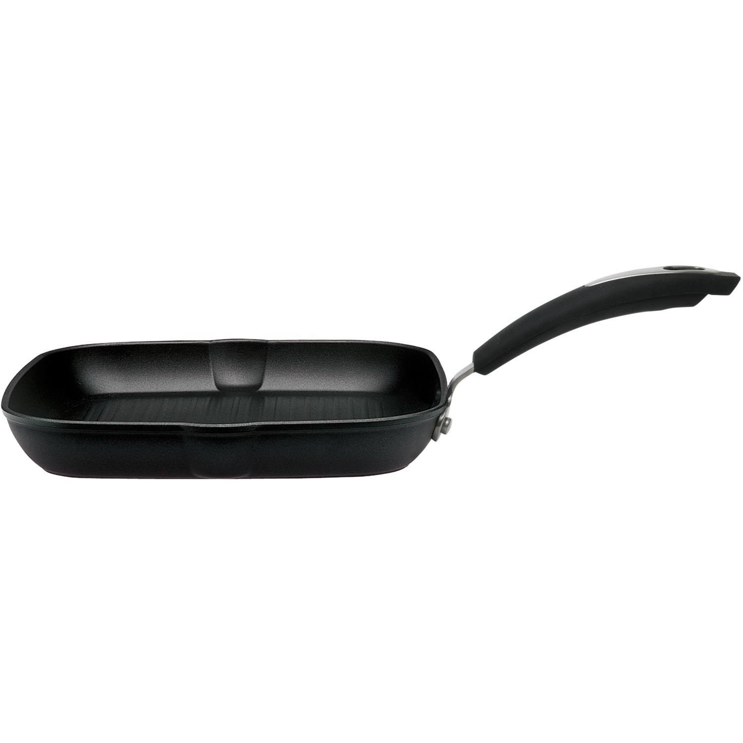 Ballarini TA9FA.28 Taormina Induction 11 inch Open Non-Stick Ribbed Grill Pan, Black