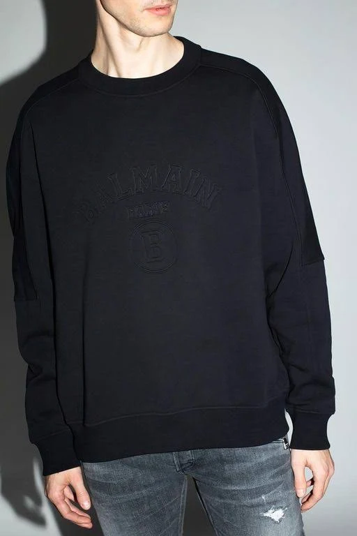 Balmain Sweatshirt with Logo - Black - Sweatshirts