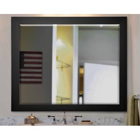 Black Satin Wide Wall Mirror Brayden Studio Size: 25.5x22 H x 21.5x22 W