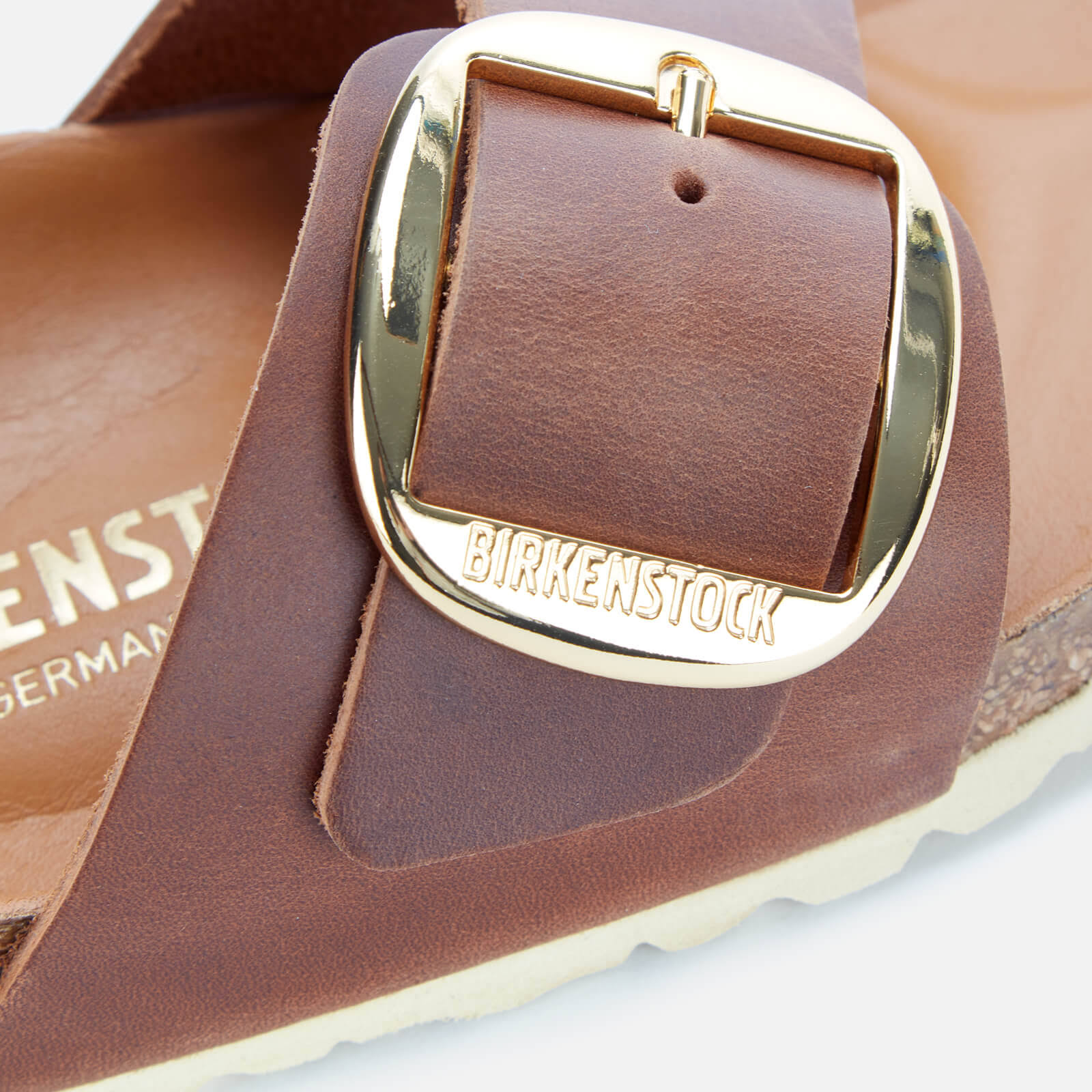 Birkenstock Madrid Big Buckle Oiled Leather Sandals - Cognac