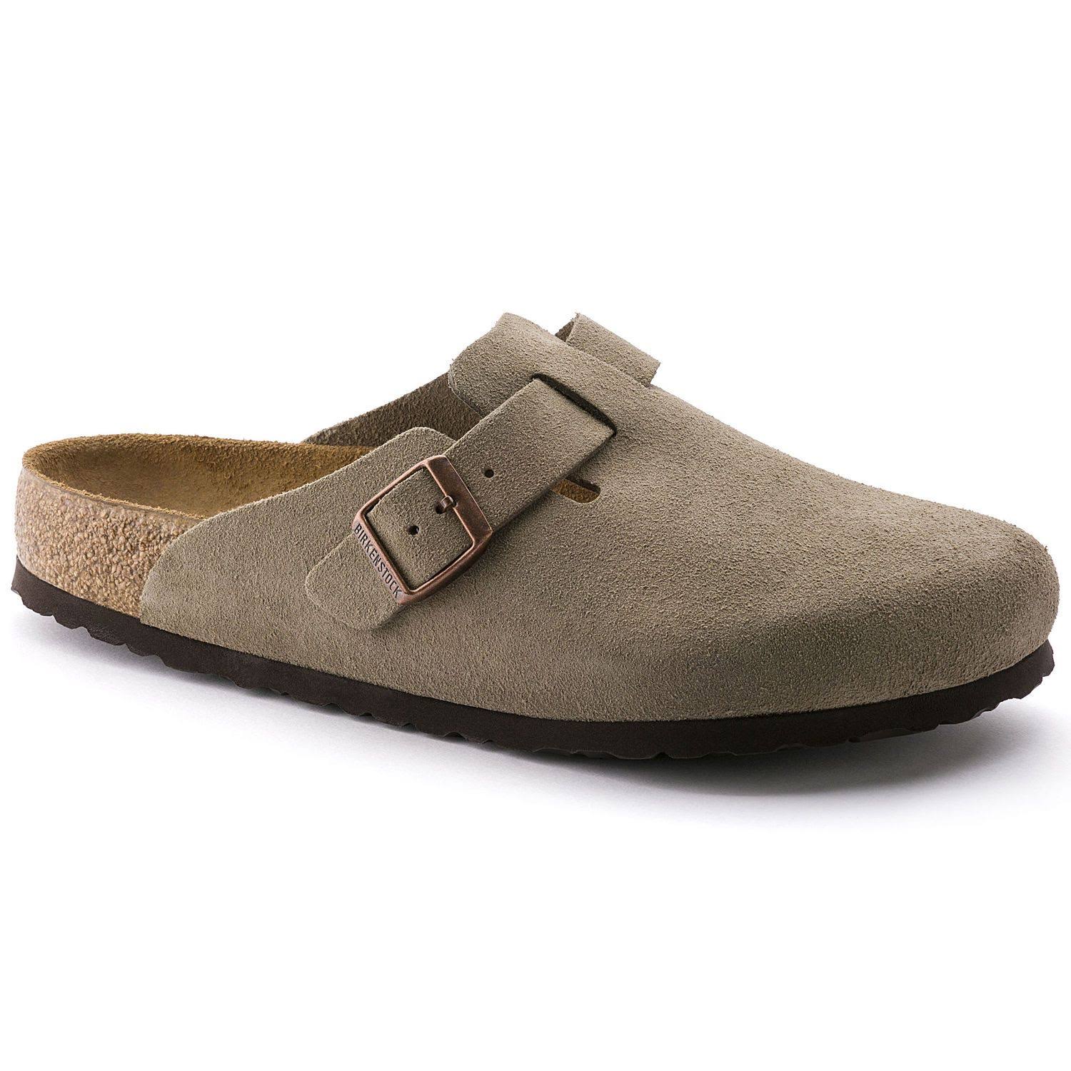 Birkenstock Boston Soft Footbed Clog - 35 - Taupe Suede