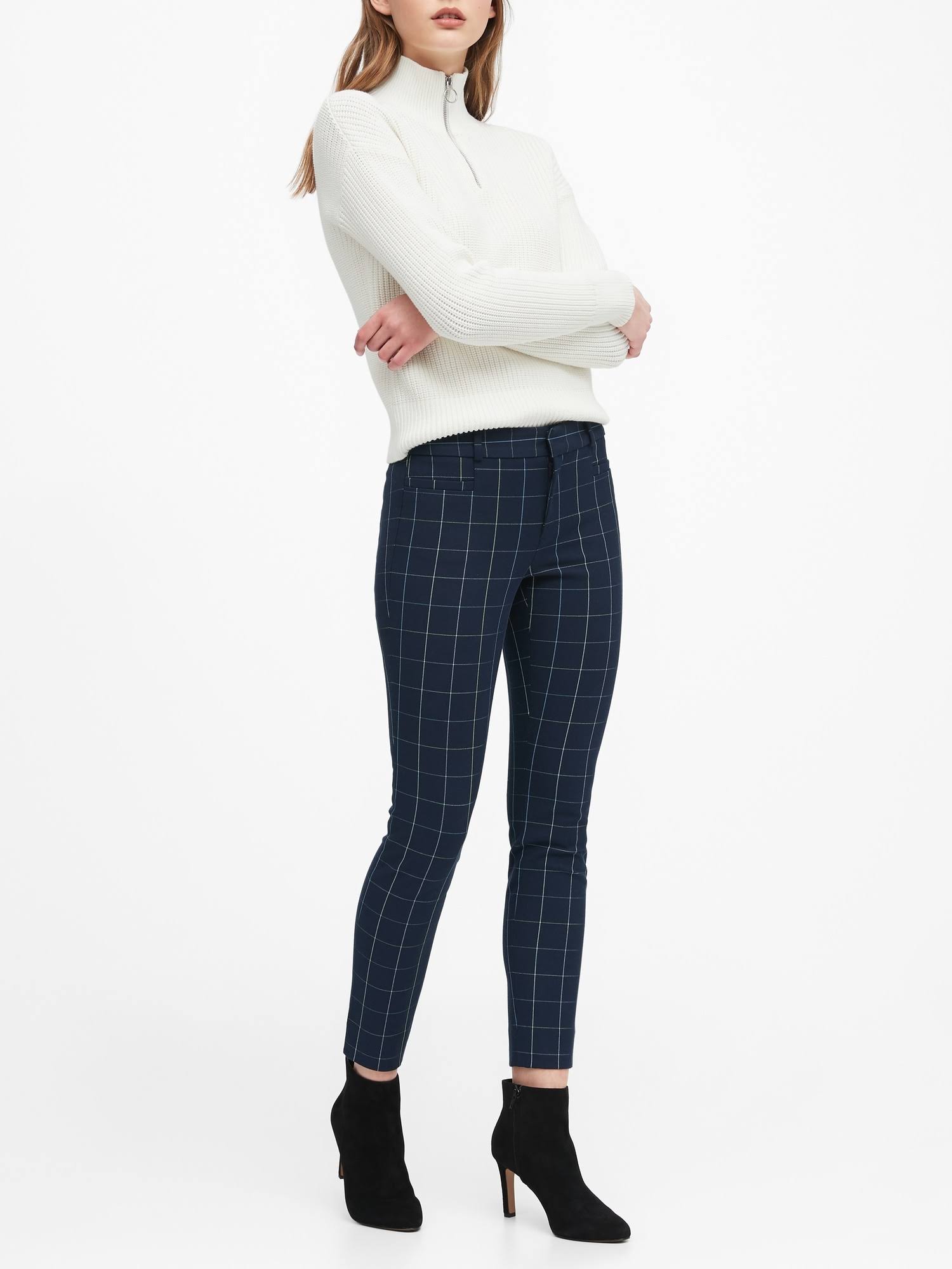 Banana Republic Women's Modern Sloan Skinny-Fit Washable Pant Navy Size 0 Regular