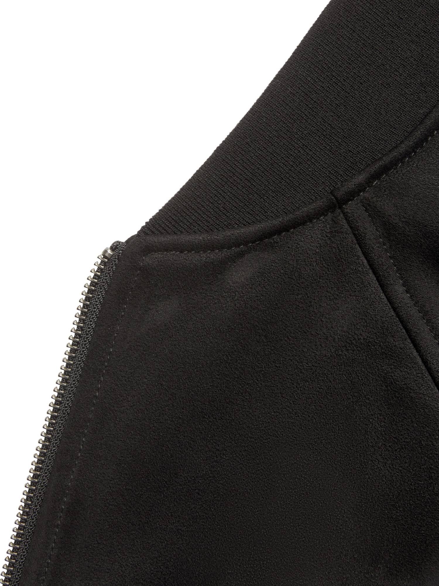 Banana Republic Men's Vegan Suede Bomber Jacket Black Size M