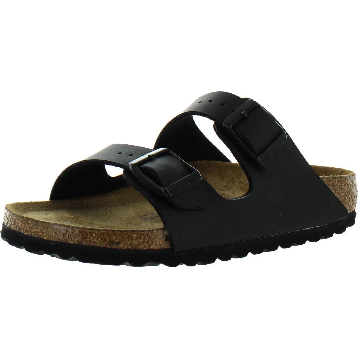 Arizona Womens Leather Soft Footbed Footbed Sandals, Black Birko-Flor / 44
