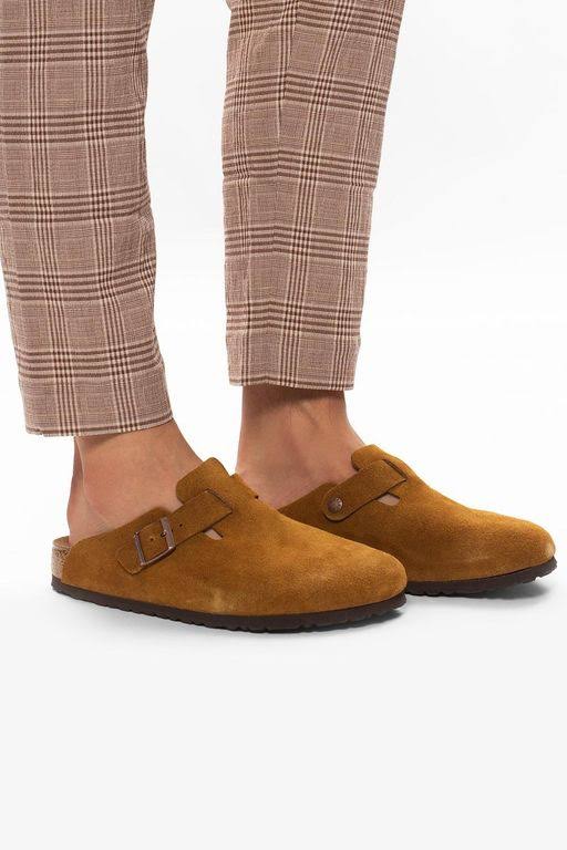 Birkenstock Boston Suede Sandals - Mink