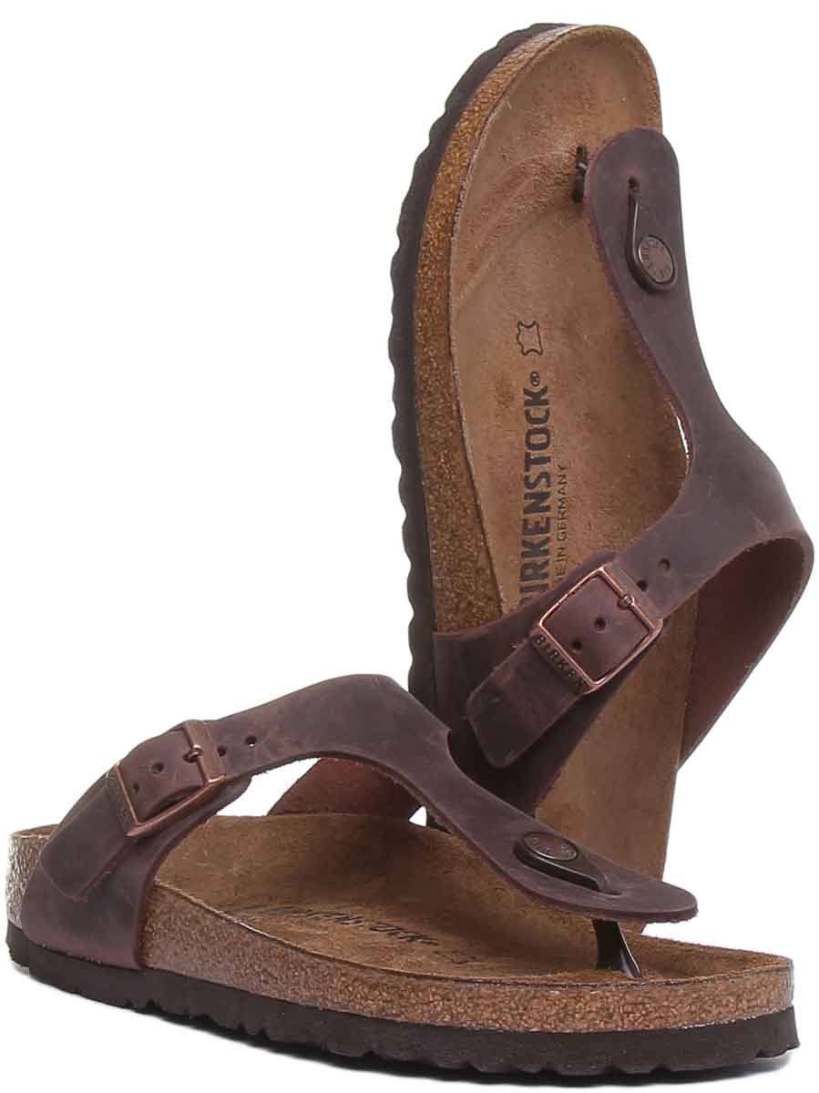 Birkenstock Women ?s Gizeh Habana Waxy Leather Sandals