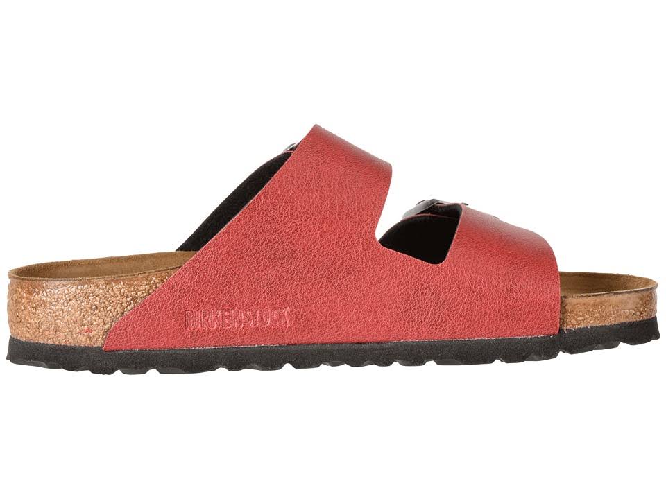 Birkenstock Women's Arizona Sandal - 42 - Bordeaux Pull Up Birko-Flor