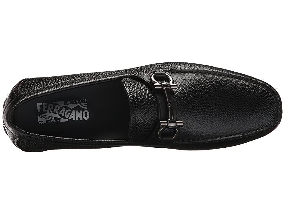 Salvatore Ferragamo Parigi Gancini Bit Leather Driver, 9 / Black