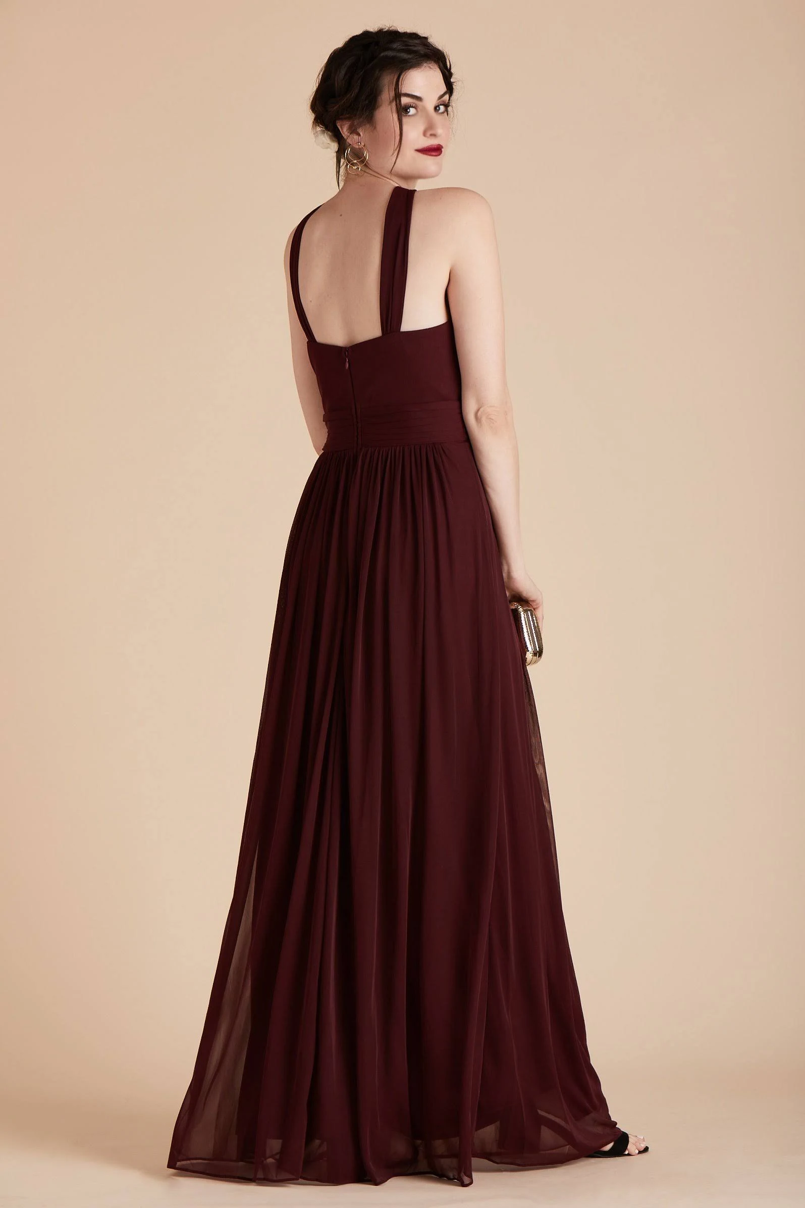 Birdy Grey Kiko Bridesmaid Dress in Cabernet M / Cabernet