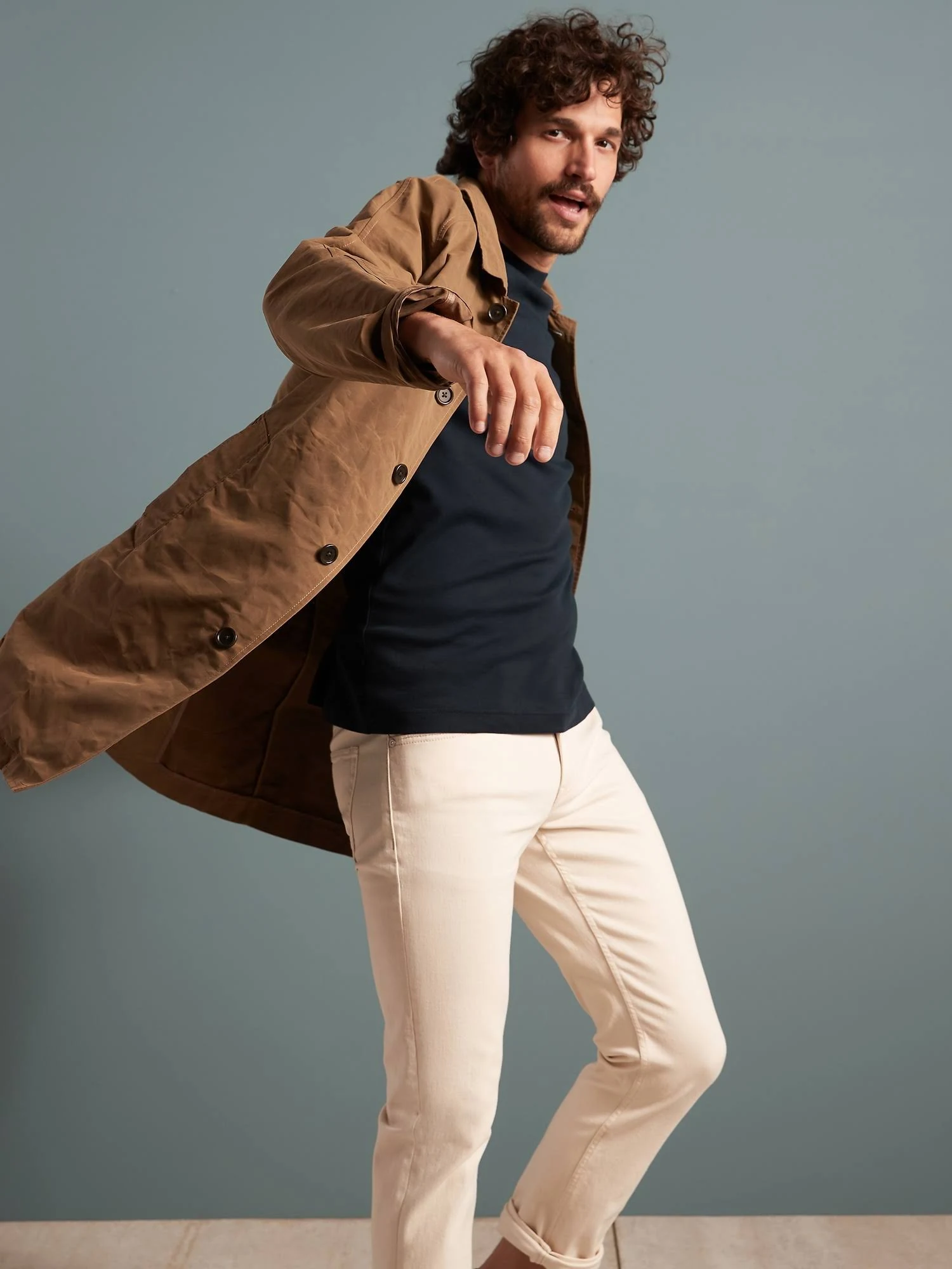 Banana Republic Men's Organic High Crew-Neck T-Shirt Navy Tall Size XXL