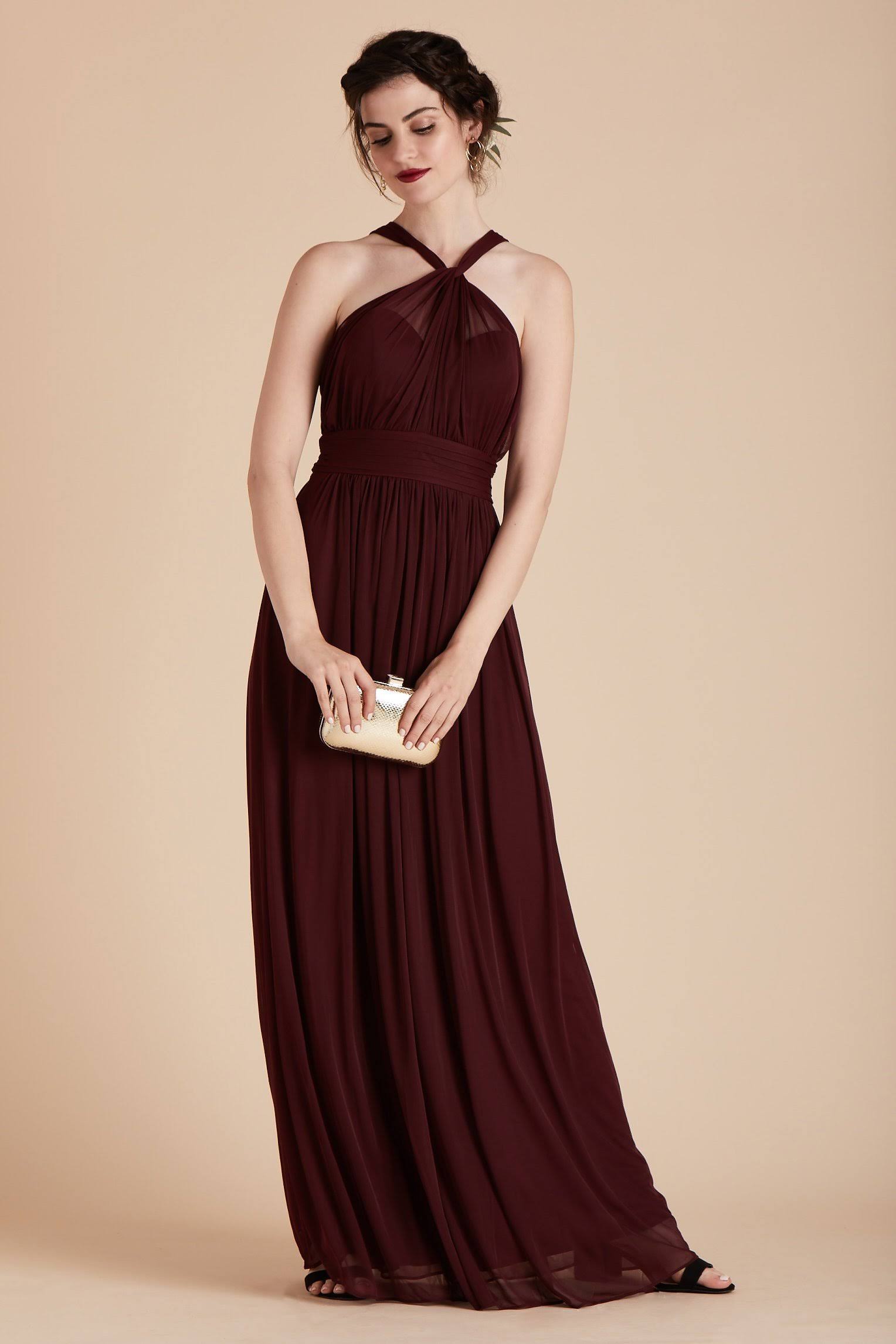 Birdy Grey Kiko Bridesmaid Dress in Cabernet L / Cabernet