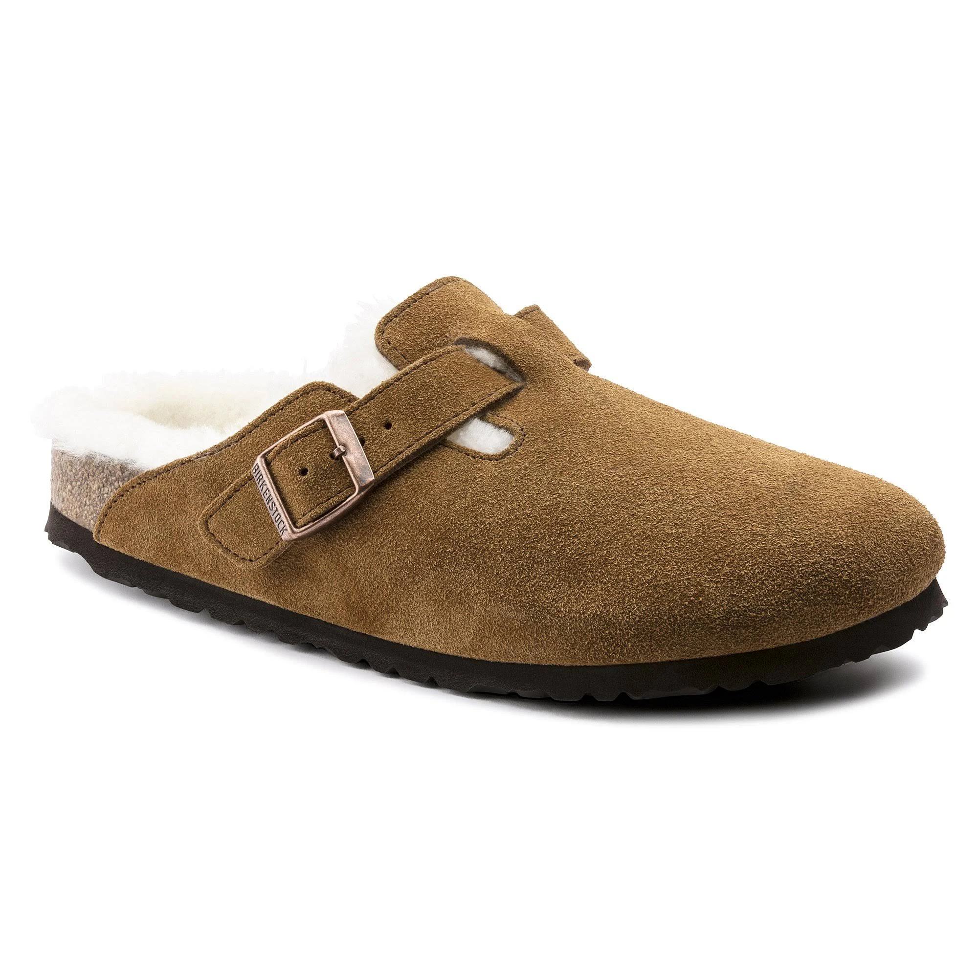Birkenstock Boston Shearling Suede Leather Mink / 39
