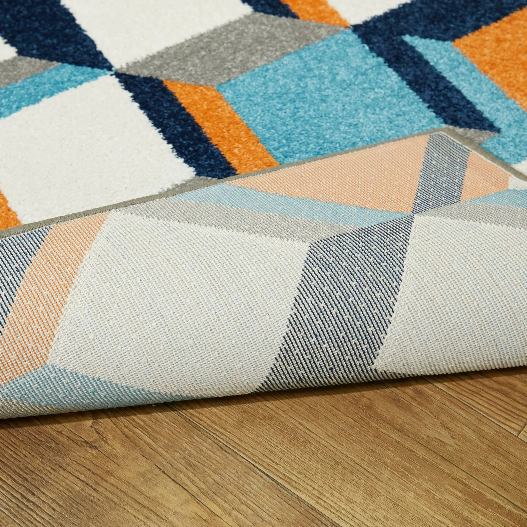 Balta Riley Geometric Blue 5 ft. x 7 ft. Area Rug