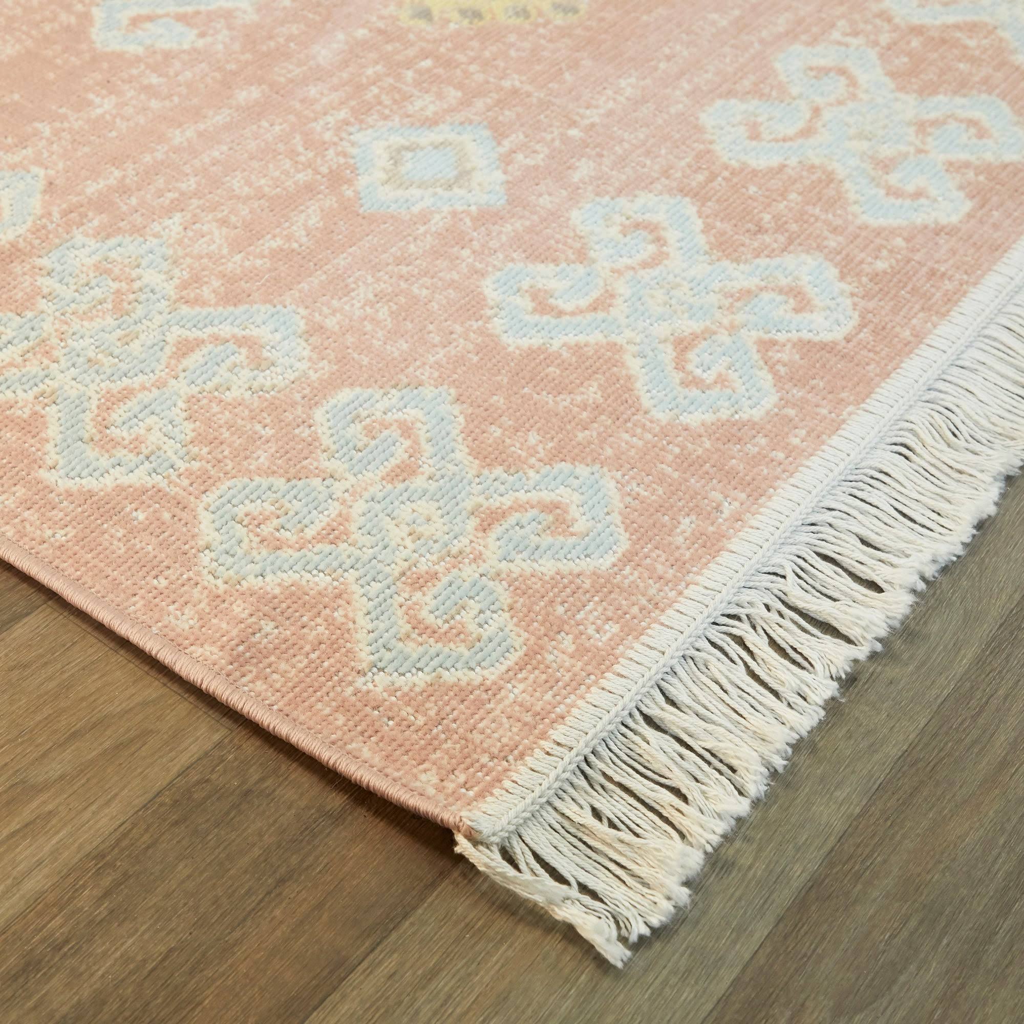 Thomas Boho Tribal Area Rug - 7&10x22 x 10& - Pink